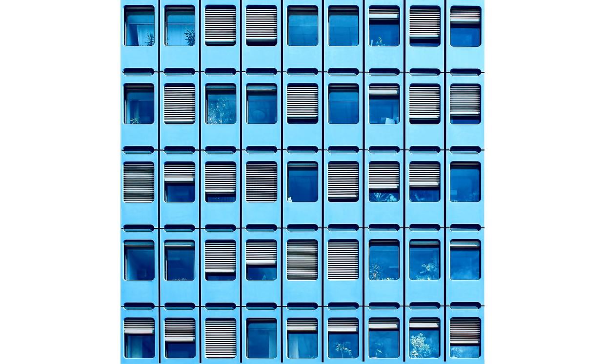 background blueness window building blue