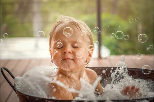 baby bubbles cute bath