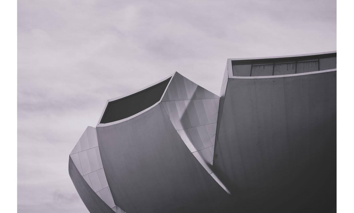 abstract architecture grey building gloomy