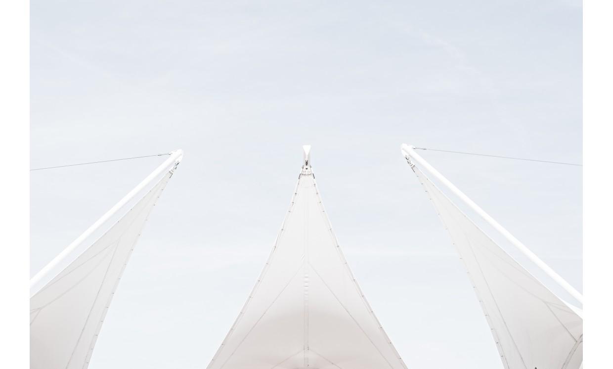 abstract architecture building white