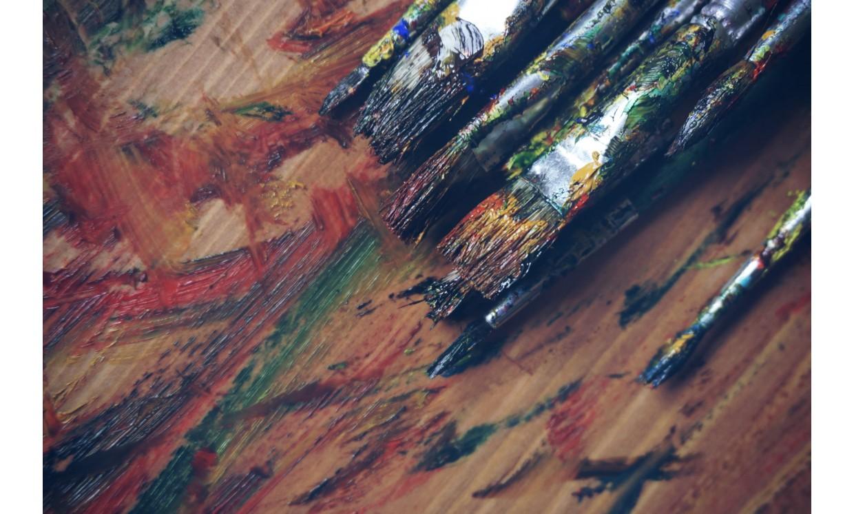 abstract brush canvas colorful