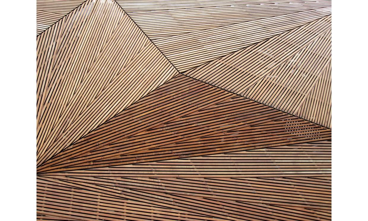 abstract wooden corru gated surface