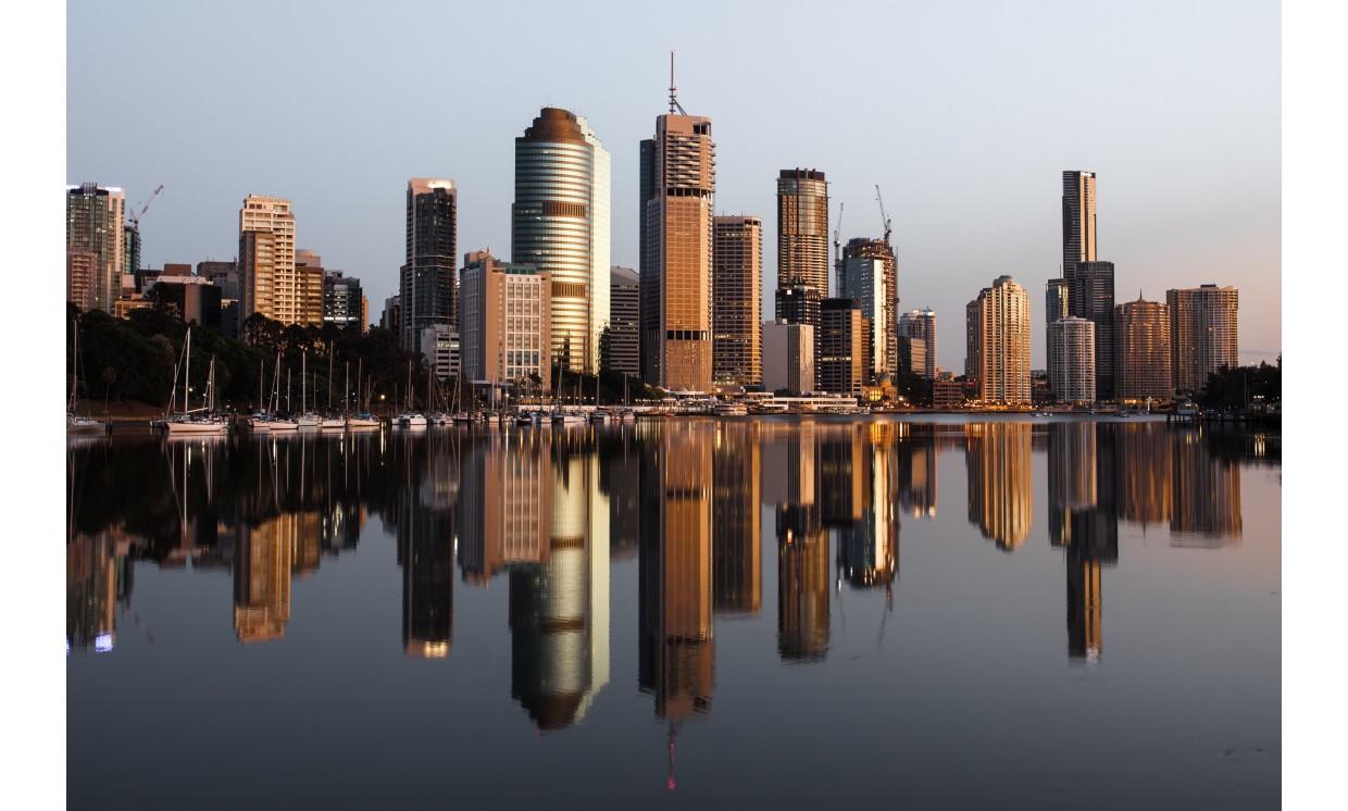 building architecture reflection river