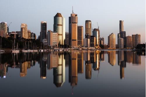building architecture reflection river