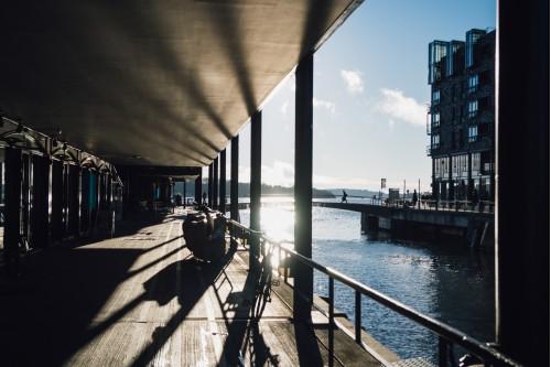 building shadow water travel city architecture light bridge pier