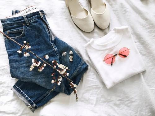 background spring  outfit  flatlay