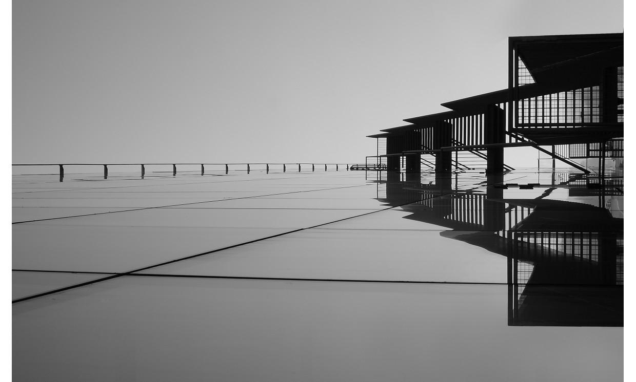 abstract architecture black white grey building